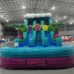 🌺🌈 Island Bloom Double Lane Waterslide