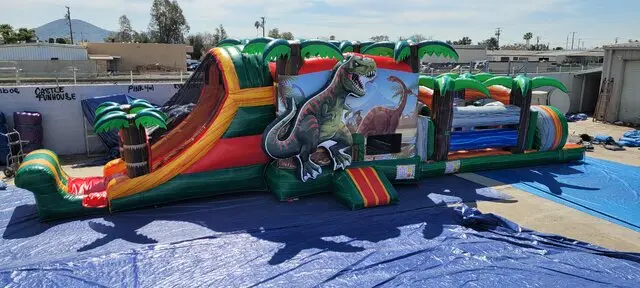 IMG_2244 3D T-Rex Dinosaur Obstacle Course