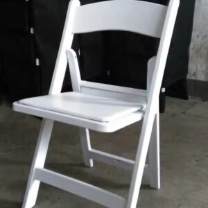 White Resin Padded Folding Chairs