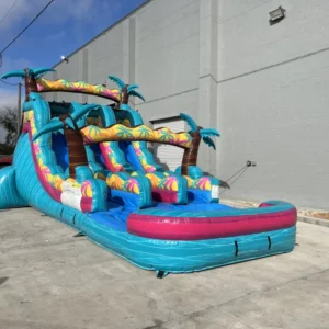 16′ island flow dual lane water slide