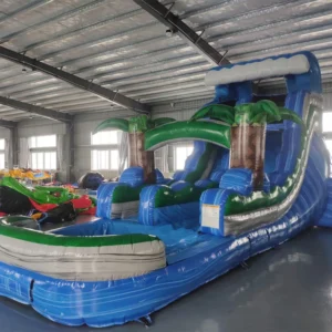 16′ tropical wave single lane water slide