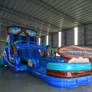 18′ south beach double lane water slide