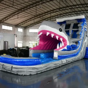 21′ jaws double lane water slide