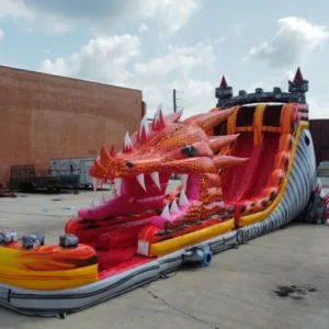 22′ dragons reign double lane water slide