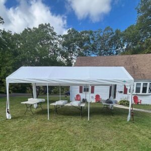 tents, tables and chairs